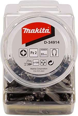 Насадка двусторонняя PZ2, 65 мм, E-form (MZ), 100 шт., банка Makita D-34914 D-34914