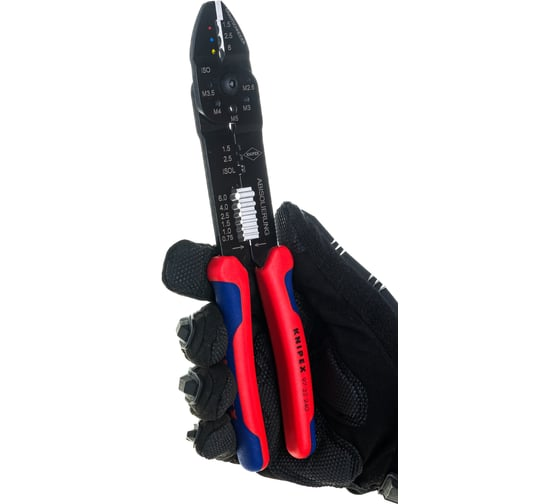 Пресс-клещи 240 мм 3 гнезда 0.5-6.0 мм² SB KNIPEX KN-9722240SB