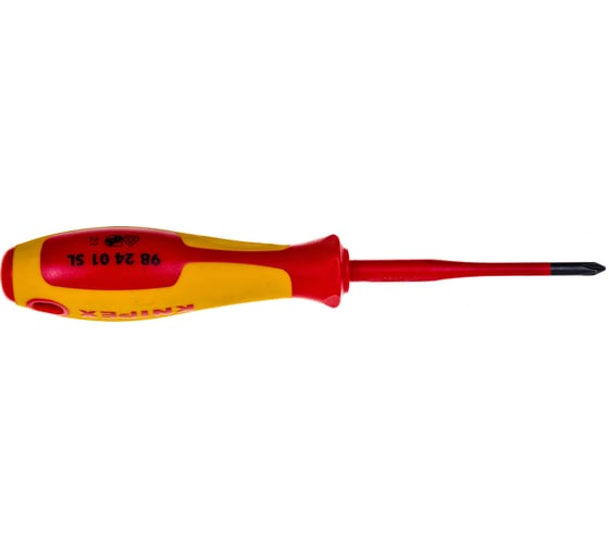 Отвёртка PH1 x 80 мм 187мм с узким концом KNIPEX KN-982401SL