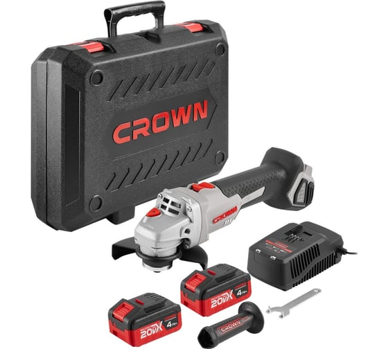 Угловая шлифовальная машина 125 мм, 20В (B3+) CROWN CT23001-125HX-4 BMC