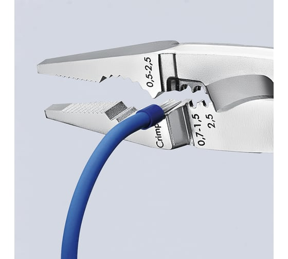 Клещи электромонтажные 0.75–1.5/2.5мм² SB VDE KNIPEX  KN-1386200SB