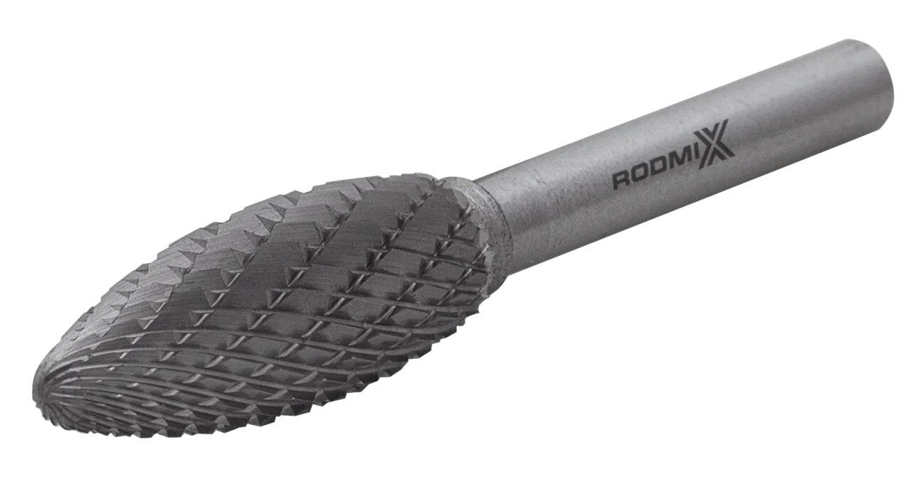 Борфреза пламевидная H06х13 M03 двойная насечка RODMIX 2806130302
