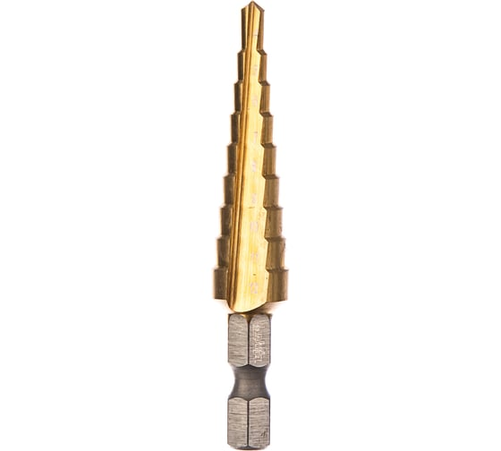Сверло ступенчатое HSS-TiN с прямым желобком, 4-12x65, 1/4" Makita D-40113