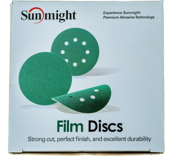 Диск шлифовальный самосцепляющийся 125(8)мм Р180 SUNMIGHT FILM L312TV 53210