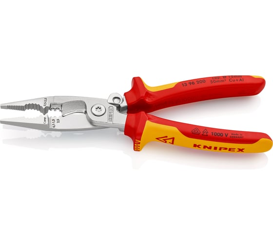 Клещи электромонтажные 0.75–1.5/2.5 мм² SB VDE KNIPEX KN-1396200SB