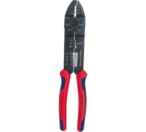 Пресс-клещи 240 мм 3 гнезда 0.5-6.0 мм² SB KNIPEX KN-9722240SB