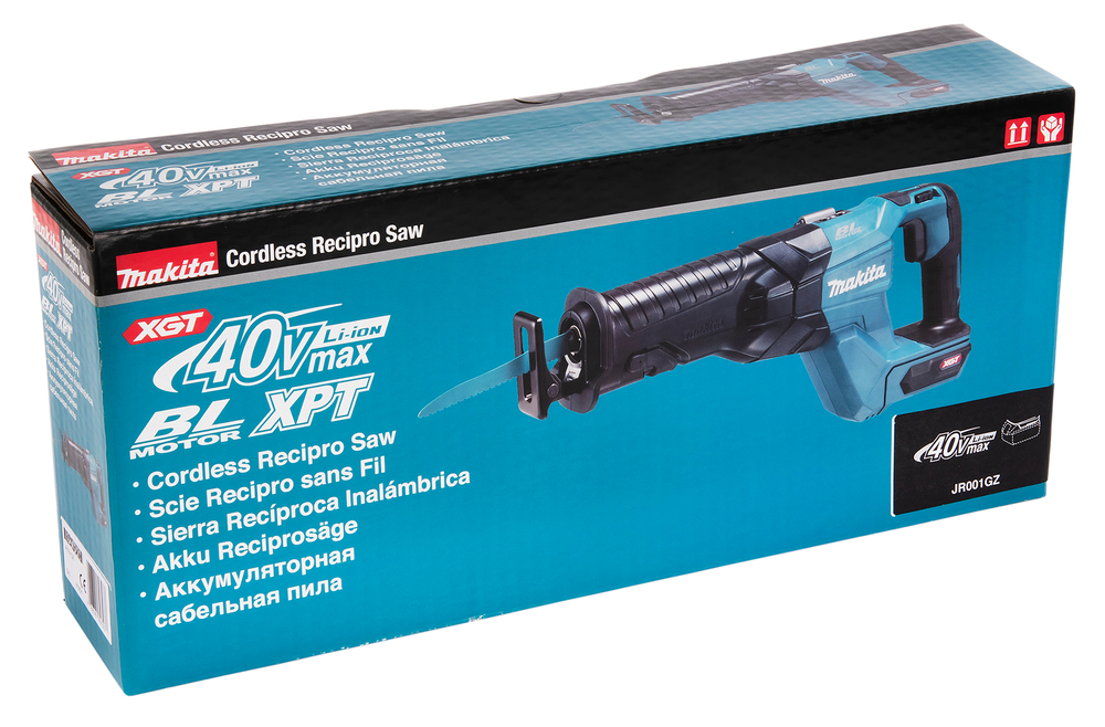 Сабельная аккумуляторная пила Makita 40В XGT JR001GZ