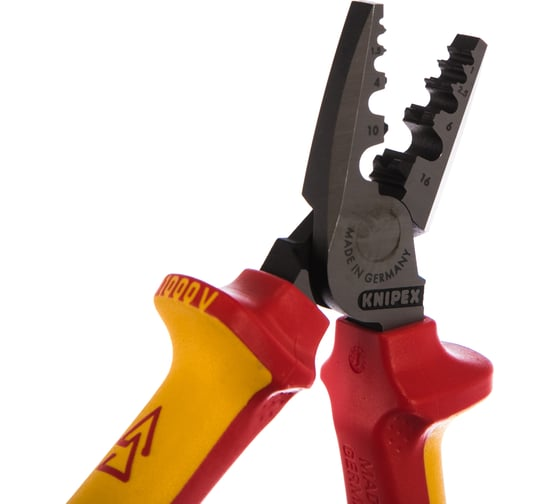 Пресс-клещи 180 мм 9 гнёзд 0.25-16 мм² VDE KNIPEX KN-9778180