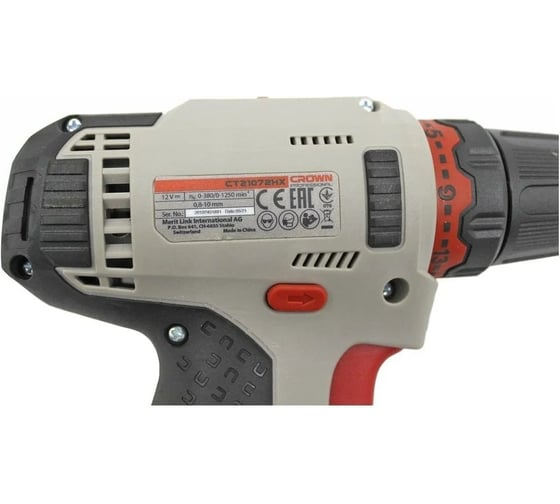 Дрель-шуруповерт 30 Нм, 12В (push-in) CROWN CT21072HX-2 BMC