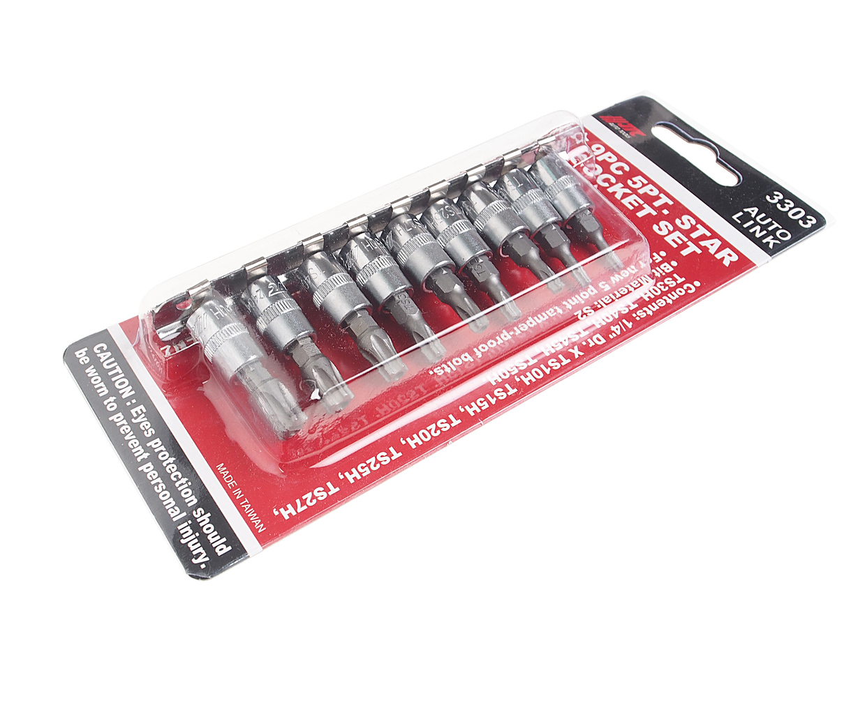 Набор 5-гранных насадок JTC TORX 1/4" TS10H-TS50H (9шт) JTC-3303