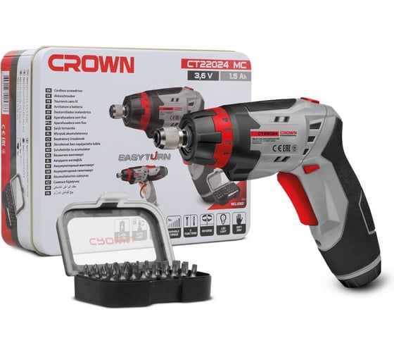Аккумуляторная отвертка CROWN 3,6В CT22024 MC