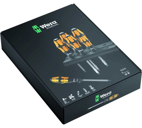 Набор отвёрток силовых с подставкой, 6 пр, WERA WE-018282