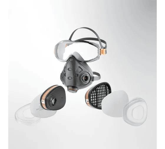 Полумаска фильтрующая с очками, L Jeta Safety 9500-L