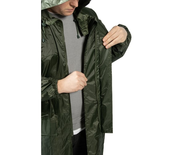 Плащ-дождевик из ПВХ хаки XXL/54-56 Jeta Safety JRC-101g-XXL