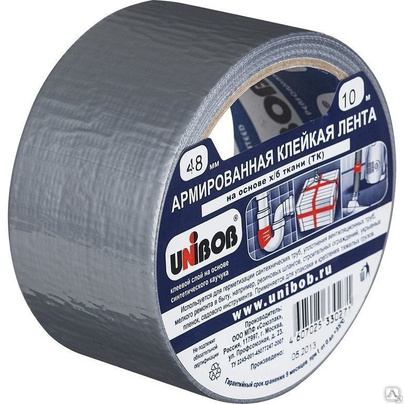 Лента клейкая 48мм х 25м серебрянная UNIBOB 00242