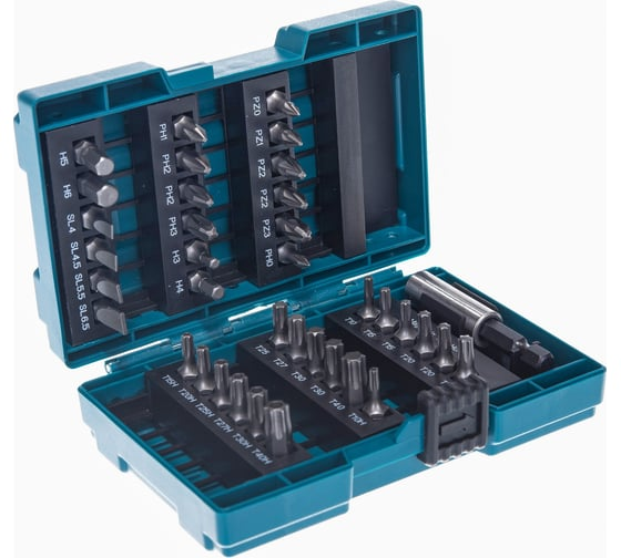 Набор бит 37 шт 25 мм + держатель холдер кейс Makita B-28606