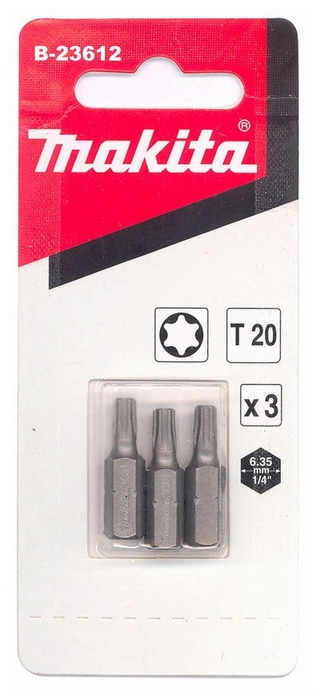 Бита Torx T20, 25 мм, C-form 3 шт Makita B-23612 B-23612