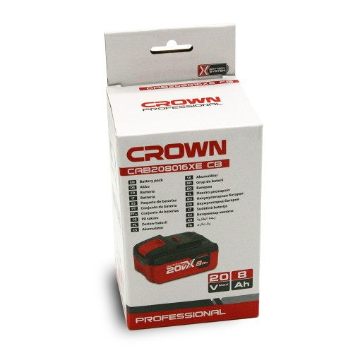 Аккумулятор 20В (B3+) 8.0 Aч CROWN Li-Ion CAB208016XE CB