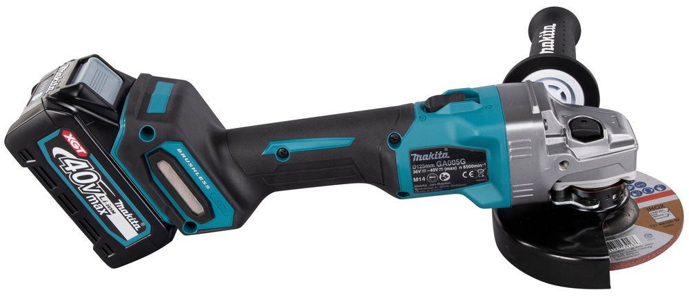 Угловая шлифовальная машина 125 мм, 40В XGT Makita GA005GM201