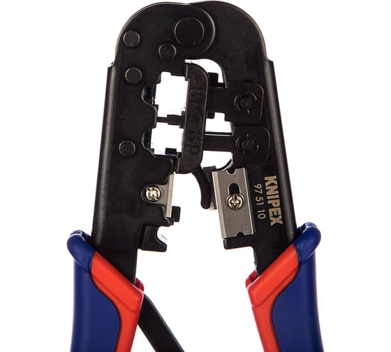 Пресс-клещи 190 мм 2 гнезда для штекеров KNIPEX KN-975110