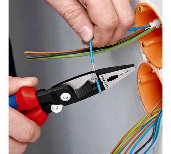 Клещи электромонтажные 0.75–1.5/2.5 мм² SB KNIPEX  KN-1392200SB