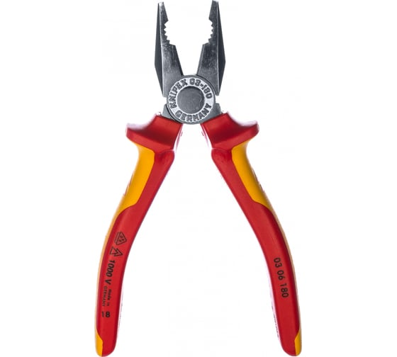 Пассатижи 180 мм VDE SB KNIPEX  KN-0306180SB