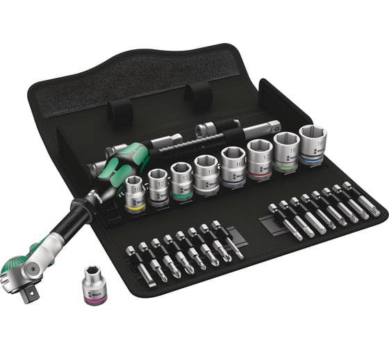 Набор с трещоткой 3/8",29 пр. WERA WE-004046
