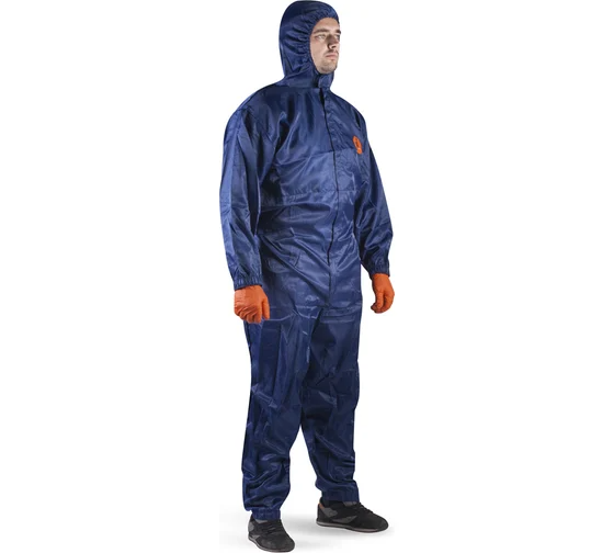 Комбинезон многоразовый защитный из ткани синий L Jeta Safety JPC75b-L