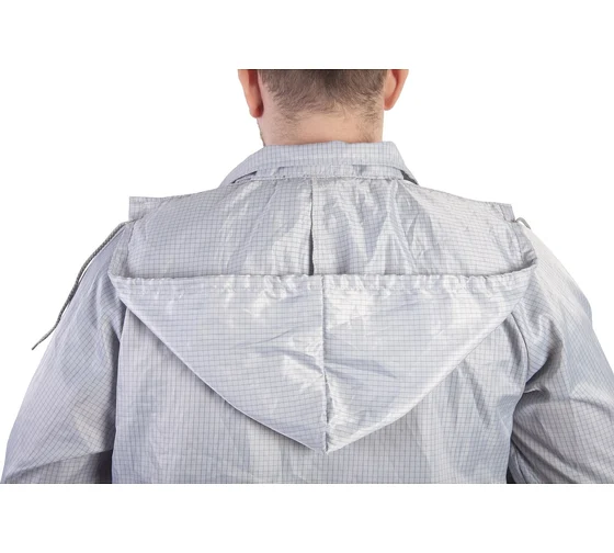 Халат антистатичный Carbo-Lab 98 серый/черный  S/46-48 Jeta Safety JPR-275-S