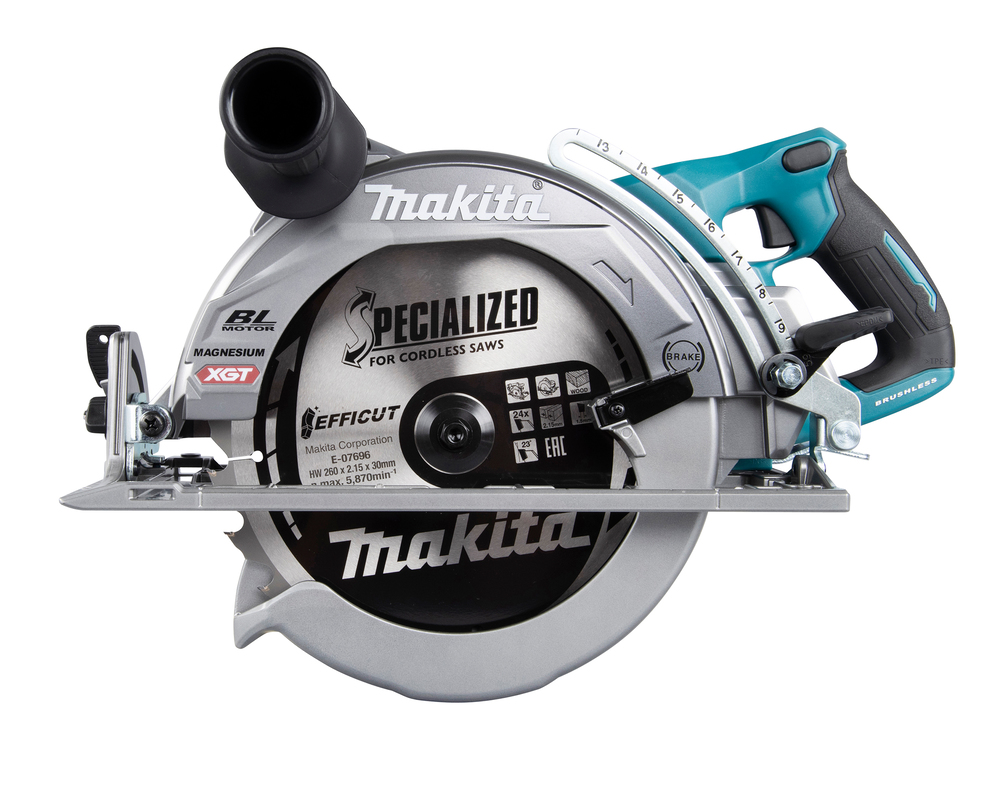 Дисковая аккумуляторная пила 260 мм, 40В XGT Makita RS002GZ