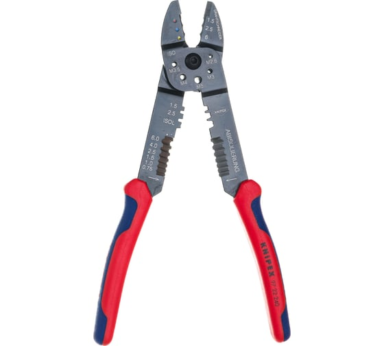 Пресс-клещи 240 мм 3 гнезда 0.5-6.0 мм² SB KNIPEX KN-9722240SB
