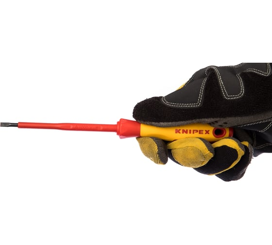 Отвёртка шлицевая 4.0x0.8x100 мм 202мм KNIPEX KN-982040
