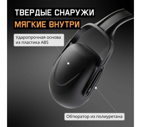 Наушники противошумные 27дБ, черный Jeta Safety JEM102