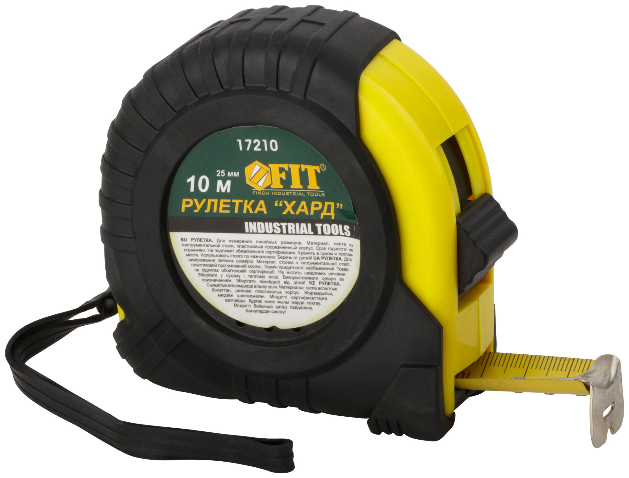 Рулетка 10м x 25мм "Хард" FIT 17210