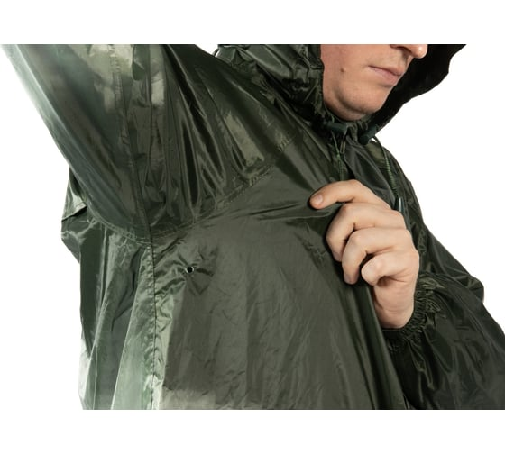 Плащ-дождевик из ПВХ хаки XXL/54-56 Jeta Safety JRC-101g-XXL