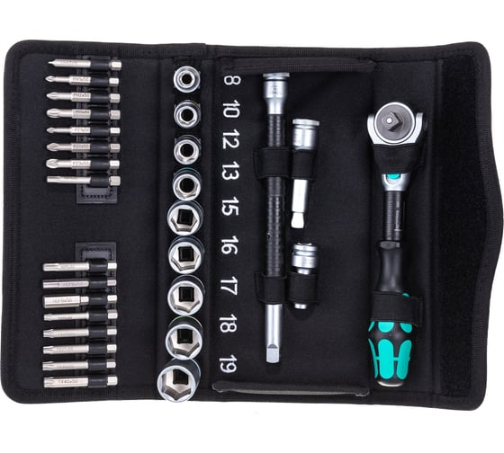 Набор с трещоткой 3/8",29 пр. WERA WE-004046