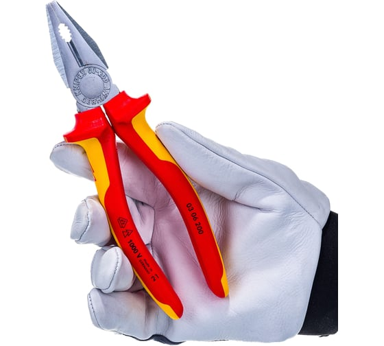 Пассатижи 200мм VDE KNIPEX  KN-0306200