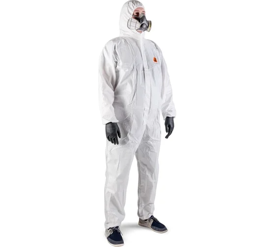 Комбинезон одноразовый с капюшоном белый XXL Jeta Safety Element JPC-60-XXL