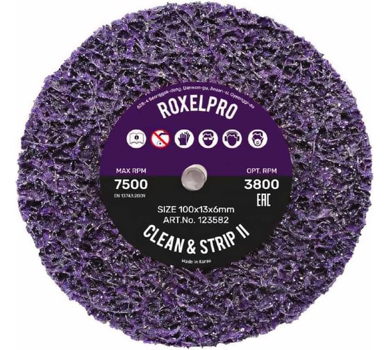 Диск зачистной круг 100х13х6мм на шпинделе RoxelPro ROXPRO Clean&Strip II 123582