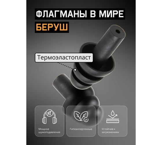 Беруши многоразовые 32дБ в пласт.боксе Jeta Safety JEM-732