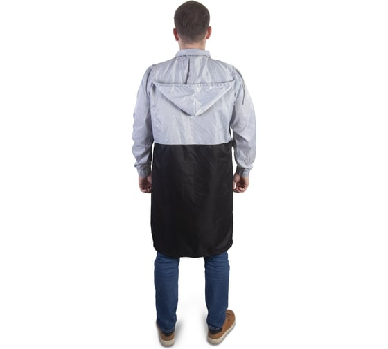 Халат антистатичный Carbo-Lab 98 серый/черный  S/46-48 Jeta Safety JPR-275-S