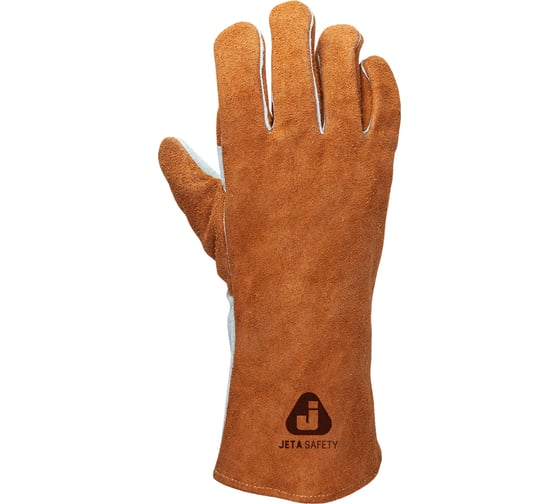 Перчатки сварщика с крагой XL коричневый/серый Jeta Safety JWK401-XL