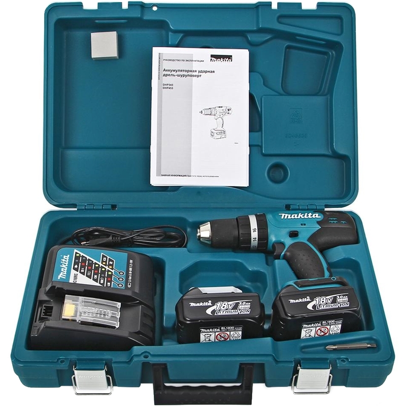Дрель-шуруповерт 42 Нм, 18В LXT Makita DHP453RFE