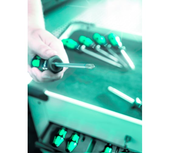 Набор отвёрток Kraftform Plus Lasertip + подставка, 6 пр., WERA WE-105622