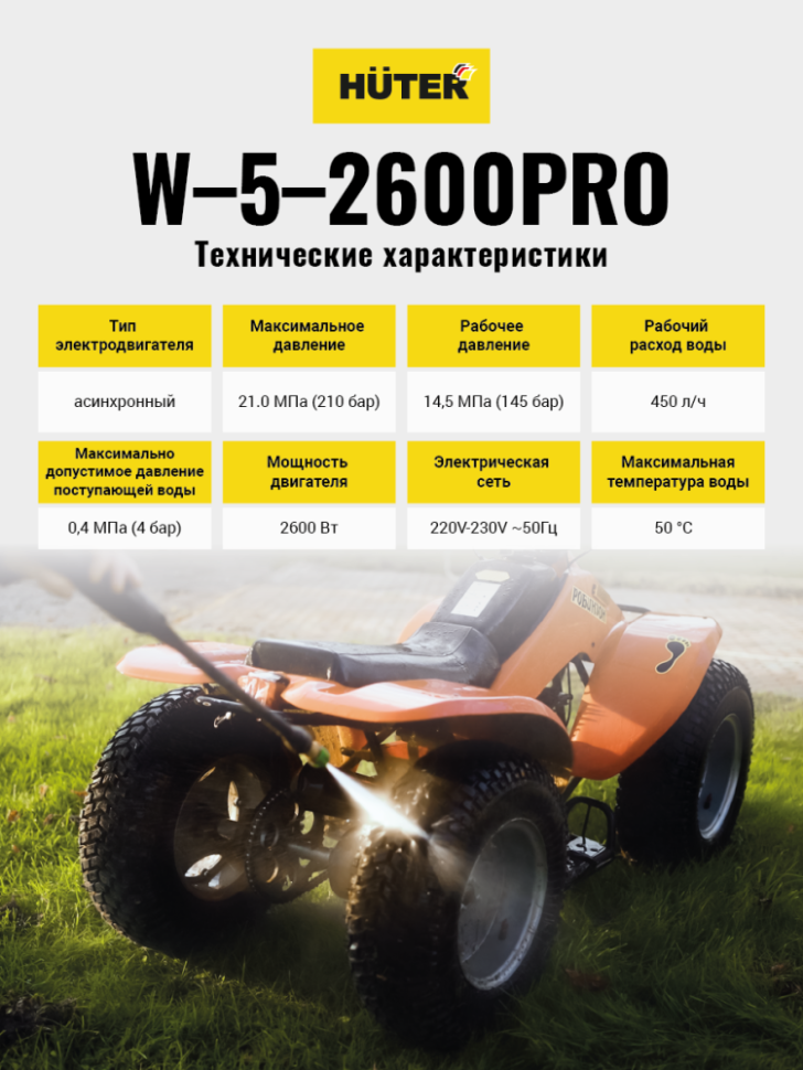 Мойка W-5-2600 PRO HUTER  70/8/33