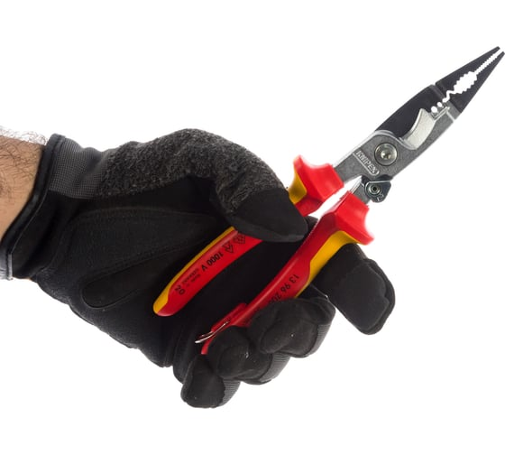Клещи электромонтажные 200 мм 0.75–1.5/2.5 мм² VDE KNIPEX KN-1396200T