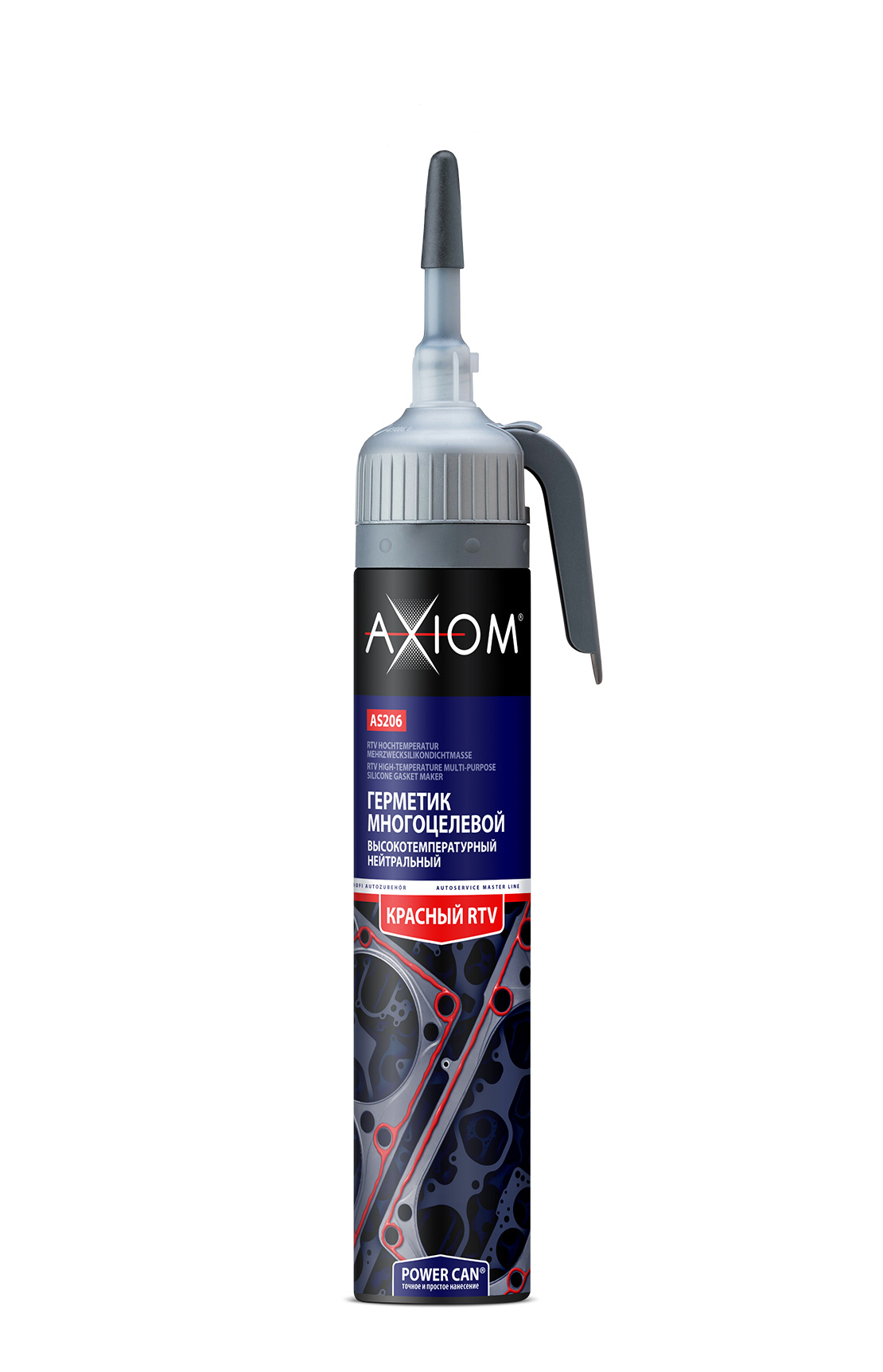Герметик силиконовый красный AXIOM AS206