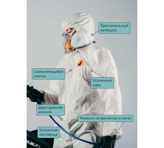 Комбинезон химзащиты из неткан. мат. M/48-50 Jeta Safety JPC-50-M