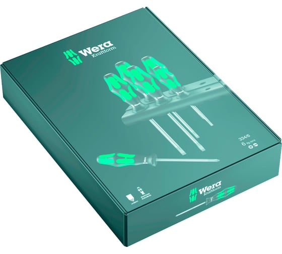 Набор отвёрток Kraftform Plus Lasertip + подставка, 6 пр., WERA WE-105622