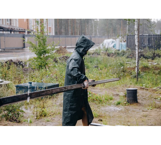 Плащ-дождевик из ПВХ хаки XXL/54-56 Jeta Safety JRC-101g-XXL